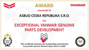 Expetional YANMAR genuie parts development Award